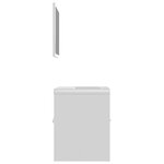 vidaXL Ensemble de meubles de salle de bain Blanc Aggloméré