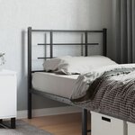 vidaXL Tête de lit métal noir 100 cm