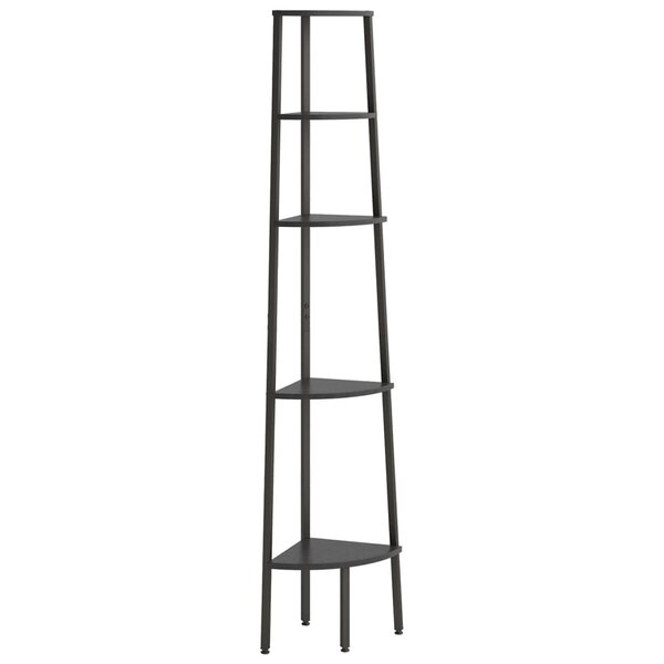 vidaXL Étagère d'angle 5 niveaux Noir 45 5x31 5x180 cm