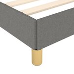 vidaXL Cadre de lit avec tête de lit Gris foncé 140x190 cm Tissu