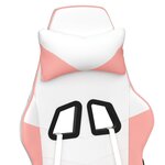 vidaXL Chaise de jeu de massage Blanc et rose Similicuir