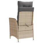 vidaXL Chaises inclinables jardin lot de 2 et coussins résine tressée