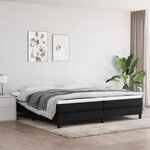 vidaXL Cadre de Lit Noir 200x200 cm Tissu