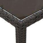 vidaXL Ensemble à manger de jardin coussins 5Pièces Noir Résine tressée