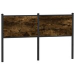 vidaXL Tête de lit chêne fumé 140 cm bois d'ingénierie et acier