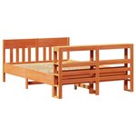 vidaXL Cadre de lit sans matelas cire marron 140x190cm bois pin massif