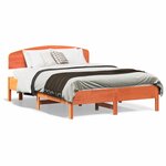 vidaXL Cadre de lit sans matelas cire marron 120x190cm bois pin massif