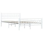 vidaXL Cadre de lit Blanc Métal 120 x 200 cm