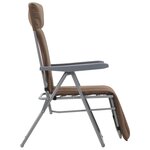 vidaXL Chaises pliables de jardin avec coussins lot de 2 Marron
