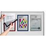 Sachet de 5 cadres d'affichage Duraframe dos magnétique format A3 noir DURABLE