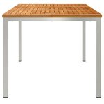 vidaXL Table de salle à manger 150x90x75 cm en bois massif de teck