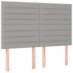 vidaXL Sommier à lattes de lit avec matelas Gris clair 140x200cm Tissu