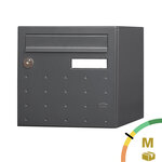 Boîte aux lettres 2 portes cubysm gris anthracite ral 7016m
