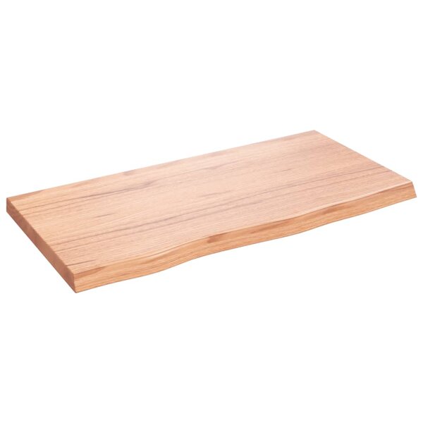 vidaXL Dessus de table marron clair bois chêne massif traité