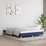 vidaXL Cadre de lit Bleu 140 x 200 cm Tissu
