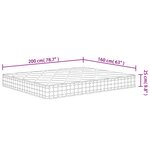 vidaXL Matelas à ressorts ensachés dureté moyenne 160x200 cm