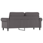 vidaXL Canapé à 2 places Gris 140 cm Similicuir
