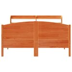 vidaXL Cadre de lit sans matelas cire marron 140x200cm bois pin massif
