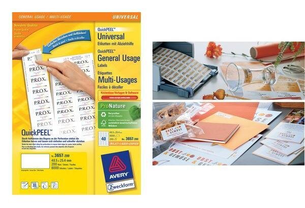 Étiquettes multi-usages, 70 x 50,8 mm, blanc avery zweckform
