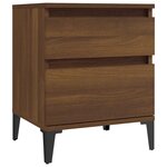 vidaXL Tables de chevet 2 Pièces Chêne marron 40x35x50 cm