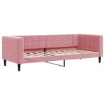 vidaXL Lit de jour avec lit gigogne rose 80x200 cm velours