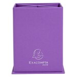 Pot À Crayons Carré 4 Compartiments Carton Teksto - Violet - Exacompta