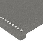 vidaXL Cadre de lit avec tête de lit Gris foncé 140x200 cm Tissu