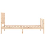 vidaXL Cadre de lit et tête de lit 100x200 cm bois massif