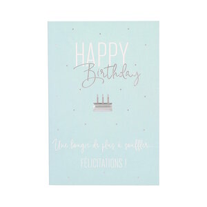 Carte Anniversaire - Happy Birthday Une bougie de plus à souffler...