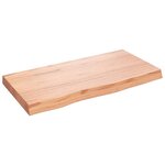 vidaXL Dessus de table marron clair bois chêne massif traité