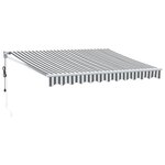 vidaXL Auvent rétractable anthracite/blanc 3x2 5 m tissu et aluminium