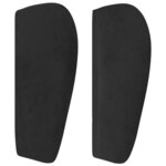 vidaXL Tête de lit avec oreilles Noir 183x23x78/88 cm Velours