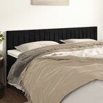 vidaXL Têtes de lit 2 Pièces Noir 90x5x78/88 cm Velours