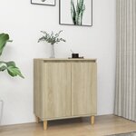 vidaXL Buffet avec pieds en bois Chêne sonoma Bois d'ingénierie