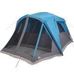 vidaXL Tente familiale avec porche 6 personnes bleu imperméable