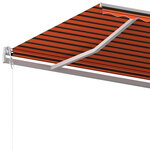 vidaXL Auvent manuel rétractable avec poteaux 6x3 5 m Orange et marron
