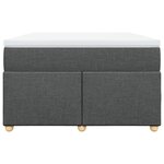 vidaXL Sommier à lattes de lit avec matelas gris foncé 120x190cm tissu