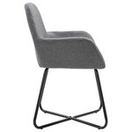 vidaXL Chaises à manger lot de 6 gris foncé tissu