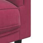 vidaXL Canapé avec coussins 2 places rouge bordeaux velours
