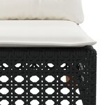 vidaXL Salon de jardin 8 Pièces avec coussins noir résine tressée