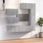 vidaXL Ensemble de meubles TV 6 Pièces Sonoma gris Bois d'ingénierie