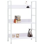 vidaXL Bibliothèque à 3 niveaux blanc 60x27 6x90 5cm bois d'ingénierie