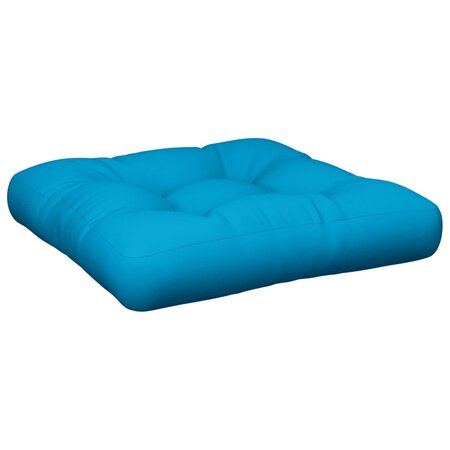 vidaXL Coussin de palette bleu 58x58x10 cm tissu