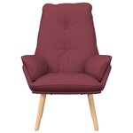vidaXL Fauteuil relaxant Rouge vin Tissu