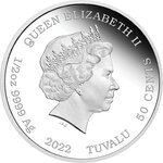 Pièce de monnaie en Argent 50 Cents g 15.57 (1/2 oz) Millésime 2022 James Bond 007 QUANTUM OF SOLACE