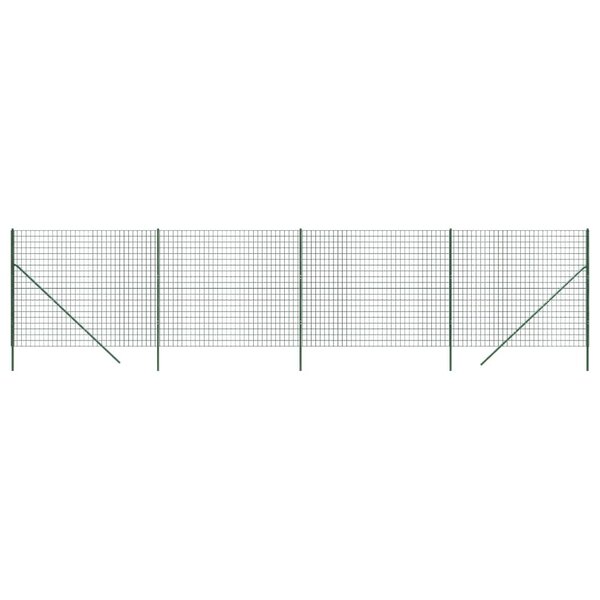vidaXL Clôture en treillis métallique vert 1 4x10 m acier galvanisé