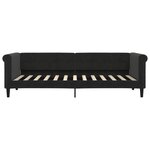 vidaXL Lit de jour avec gigogne et tiroirs noir 80x200 cm velours