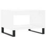 vidaXL Table basse blanc 60x50x40 cm bois d'ingénierie