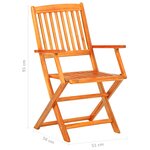 vidaXL Mobilier à dîner pliable de jardin 7 Pièces Bois d'acacia solide