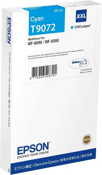Cartouche d'encre epson t9072 xxl (cyan)